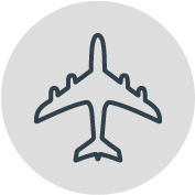 airplane icon for travel indirect spend categories